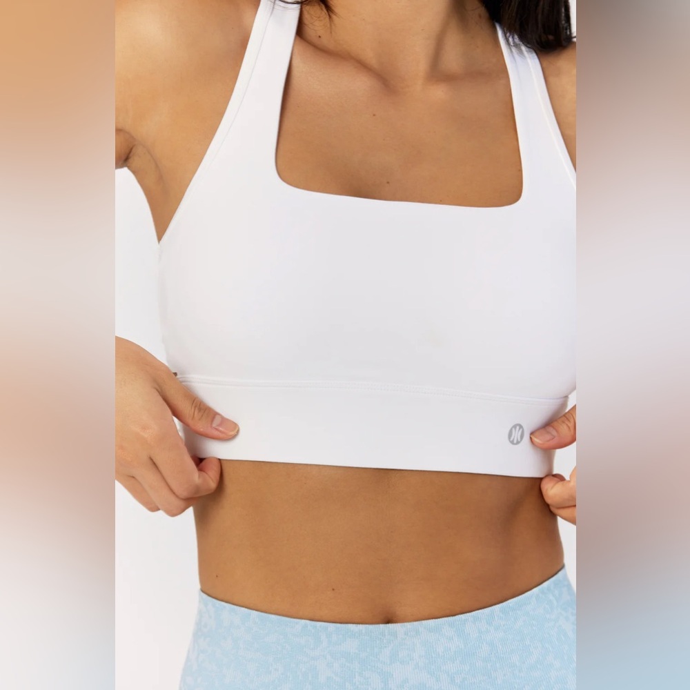 Luxe White Sports Bra